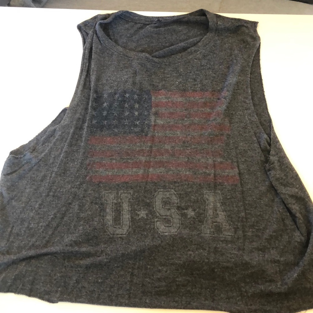 American flag tank top